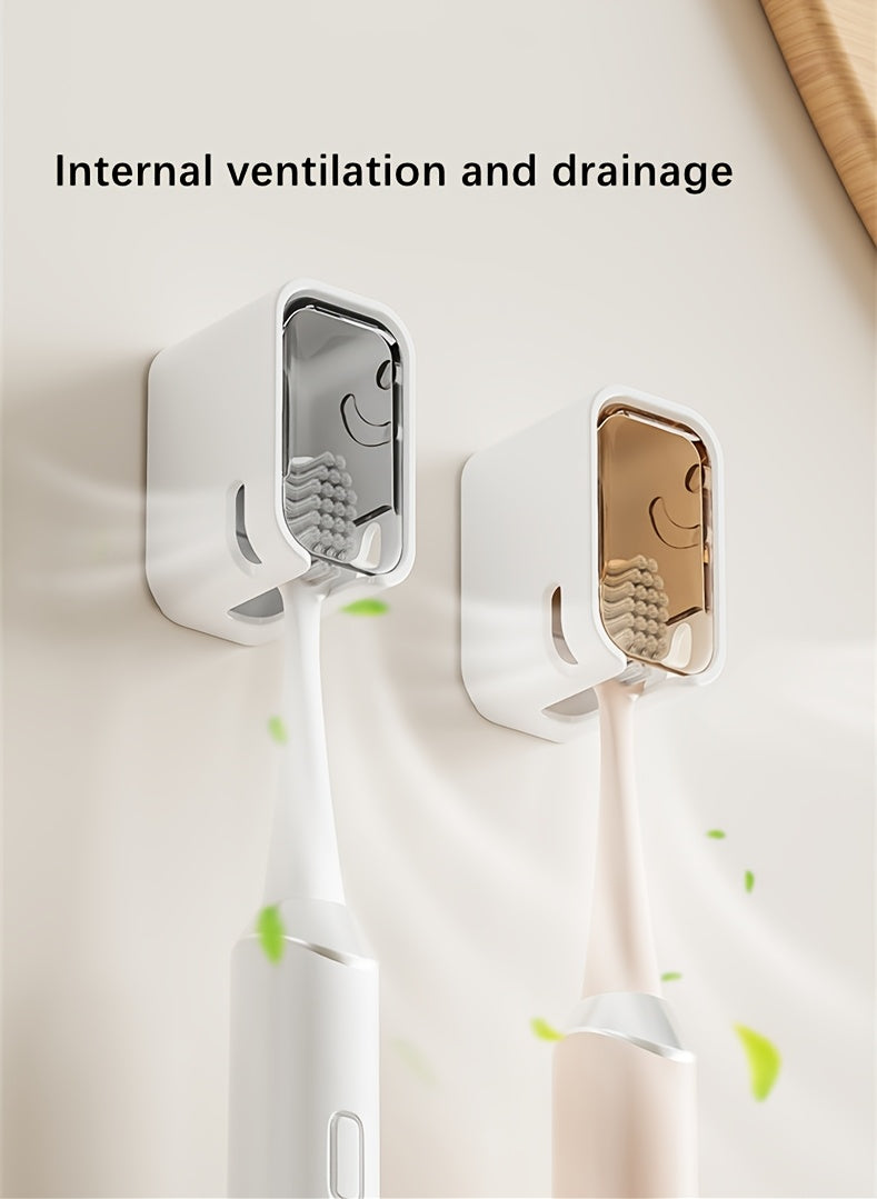 Toothbrush Storage Box - Wall-Mounted No Drill Space-Saving GONQIN
