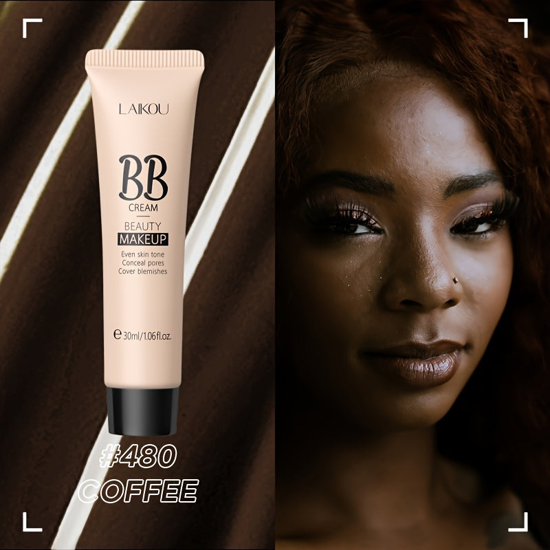 LAIKOU Waterproof BB Cream - Full Coverage Concealer with Deep Moisturizing & Oil Control, Cover Pores, Natural Finish, Long-Lasting Coverage, All-Day Wear, Suitable For All Light Types, Makeup Essentials, Sleek Tube Design - The Superior Findings Depot