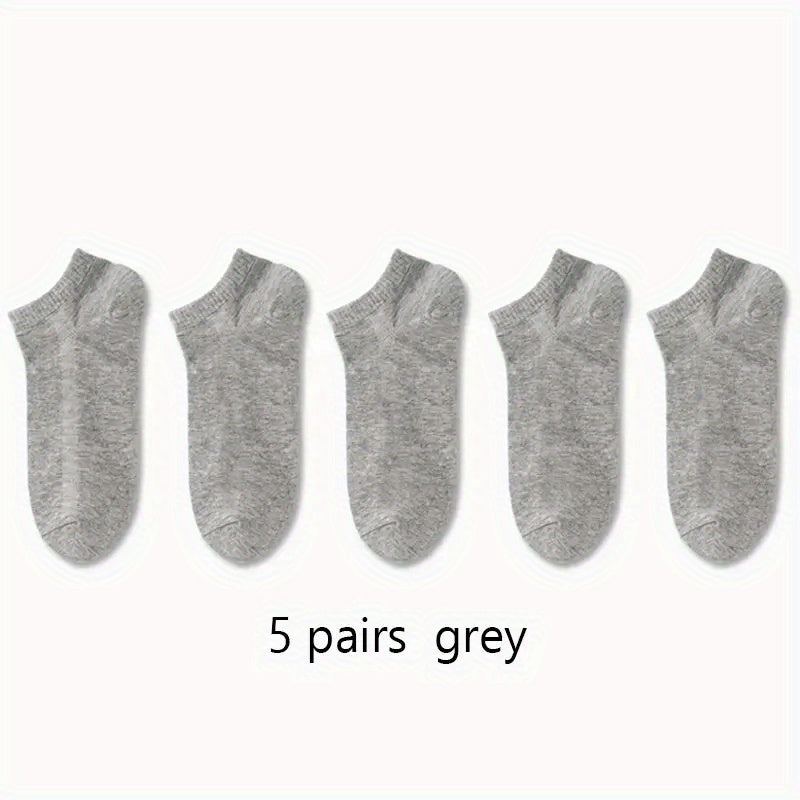 1/5/10/30 Pairs Men'S & Women'S Breathable Anti-Odor Socks - Moisture-Wicking Quick-Dry Summer Shorts, Black/White/Gray/Beige/Gray/White/Black/Gray/White/Gray/White/Gray/White/Gray/White/, Sweat-Resistant - The Superior Findings Depot