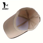 EDIKO Adjustable Trucker Cap - Black, Cotton, One Size Fits Most, Adjustable Snap Closure, Ideal for Golf, Outdoor, and Casual Wear, Outdoor Headwear | Adjustable Headgear | Cotton Headgear - The Superior Findings Depot