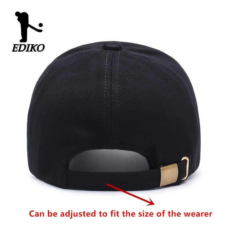 EDIKO Adjustable Trucker Cap - Black, Cotton, One Size Fits Most, Adjustable Snap Closure, Ideal for Golf, Outdoor, and Casual Wear, Outdoor Headwear | Adjustable Headgear | Cotton Headgear - The Superior Findings Depot