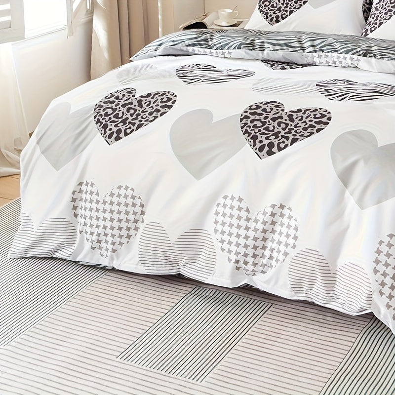 3pcs Duvet Cover Set, Multicolor Printed Bedding Set, Soft Comfortable Duvet Cover, For Bedroom, Guest Room (1*Duvet Cover + 2*Pillowcases, Without Core) - The Superior Findings Depot