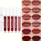 Long-Lasting Matte Liquid Lipstick - Waterproof, Non-Stick, Fruit Scented, Sweatproof, Hydrating, Lightweight, Durable Makeup for Dining, Swimming, Summer - Fruit Fragrance, Cup-Shaped Applicator - The Superior Findings Depot