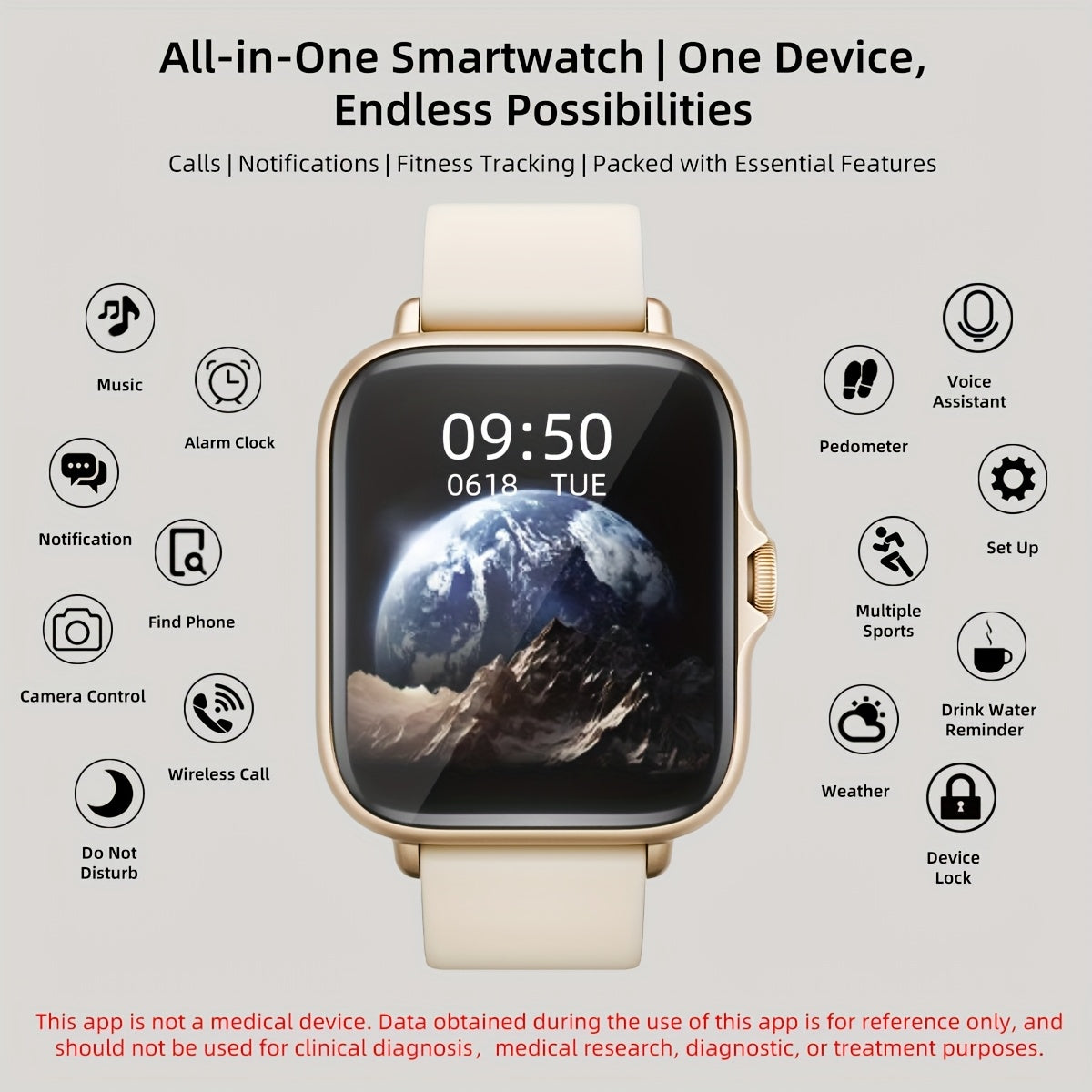 Smart Watch, 1.83" Full Touch Screen, Activity Tracker with Call & Message Functions, Pedometer, Multiple Sports Modes, Compatible with IOS/Android Devices, Simple Style, Ideal Gift for Any Occasion - The Superior Findings Depot
