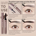 Double-ended Eyebrow Cream, Waterproof And Sweat Proof, Smudge Proof, Long Lasting Makeup Without Separation, Eyebrow Pencil With Matching Brush Eyebrow Pomade - The Superior Findings Depot