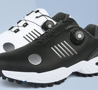 Men's Lightweight Golf Shoes with All-Day Traction - Breathable Synthetic & Rubber Sole for Grass Courses, Casual Wear & Outdoor Sports - White/Black Design, Casual Wear Shoes | Casual Athletic Design | Durable Rubber Sole, G