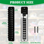 1 Wall-Mounted Hat Rack - 16-Hat Capacity No-Nail Adhesive