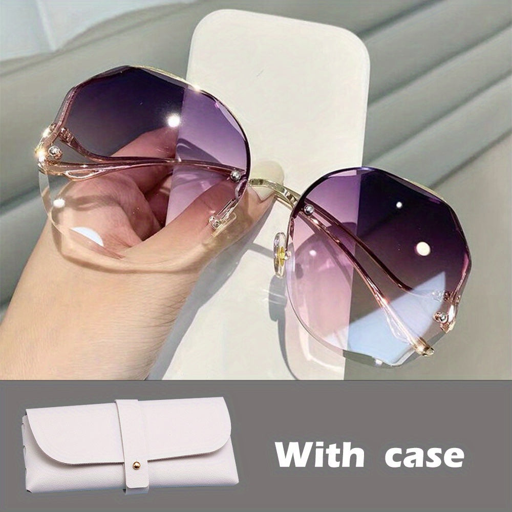 Fashion Sunglasses Women Metal Female Vintage Ladies Stylish Design Oversized Square Sunglasses For Women - The Superior Findings Depot