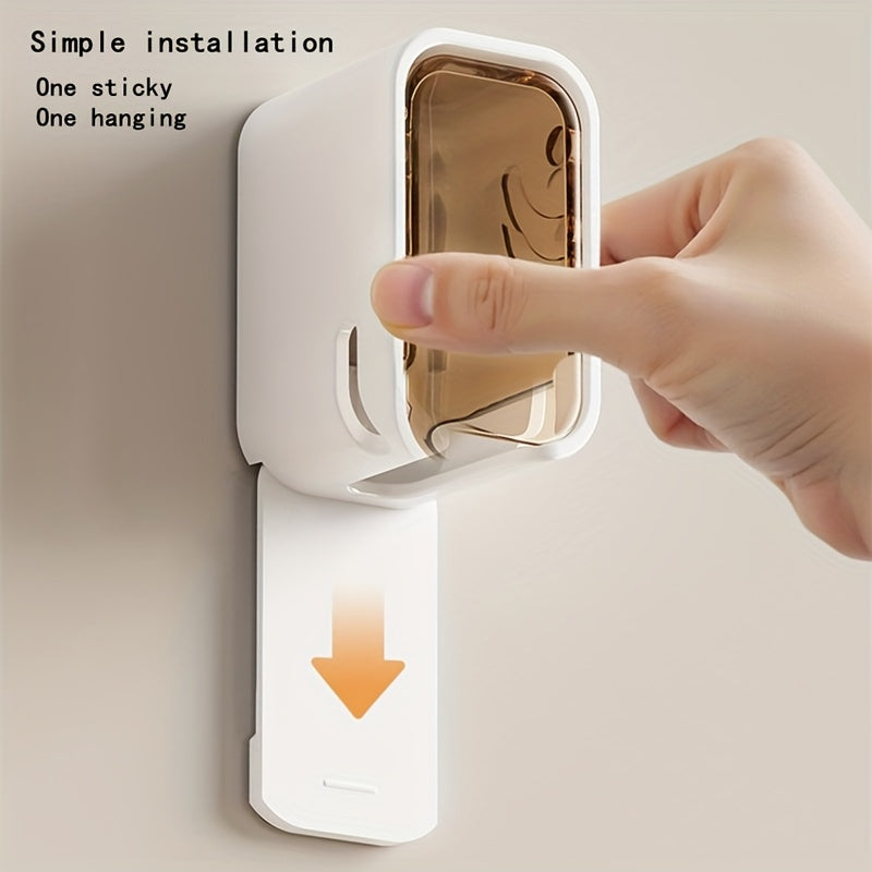 Toothbrush Storage Box - Wall-Mounted No Drill Space-Saving GONQIN