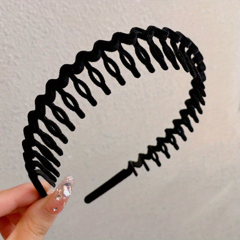 Hair Clip Frosted Color Headband Women's Non-slip Band Teeth Simple Pressure Headband Face Headband Hair Accessories - The Superior Findings Depot