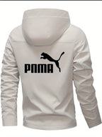 Men'S Black Hooded Windbreaker Jacket - Lightweight Motorcycle Coat with Zipper Closure, Front Pockets - All-Season Outerwear for Commuting, Travel, Sports - Machine Washable Non-Stretch Fabric - Urban Streetwear Jacket, Comm - The Superior Findings Depot