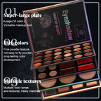 4-Page Makeup Palette, 55 Colors: 24 Eyeshadow Shades (Matte & Glitter), 6 Lip Colors, 9 Contour & Concealer Shades, 6 Highlighter & Eyeshadow Palettes in Berry, Pink, Purple, Red, Golden - Perfect Gift for Women on Special O - The Superior Findings Depot