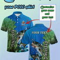 Custom Name/Text Men's Fishing Shirt - Personalized Full-Body Fish Print