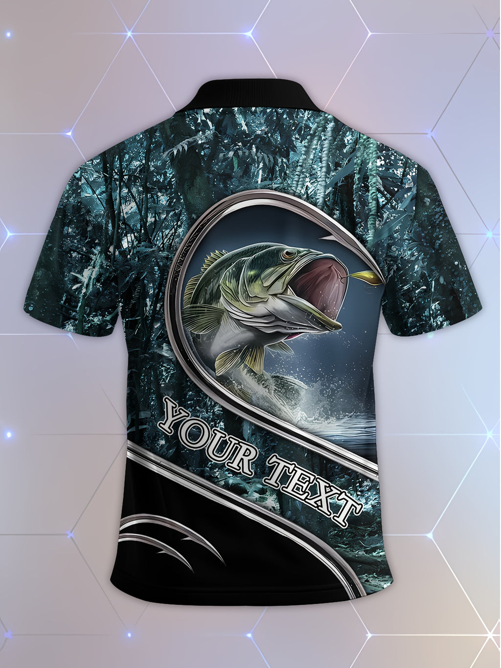 I-Polo Yasehlobo Yabesilisa Engenziwa Ngokwezifiso - Ukudotshwa Kwezitropiki Nokugoba Okuyi-3D