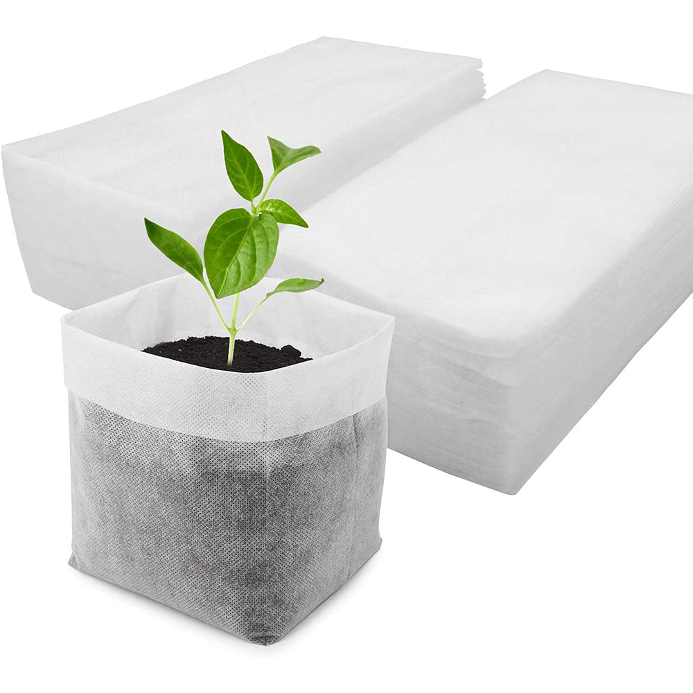 100pcs Biodegradable Seed Nursery Bags, Non-Woven Plants Grow Bags, Fabric Seedling Pots Plants Pouch, Home Garden Supply, Seedling Plant Nursery Bags For Soil Transplant Pouches Agricultural Production Supply 8.0x10.01cm - The Superior Findings Depot