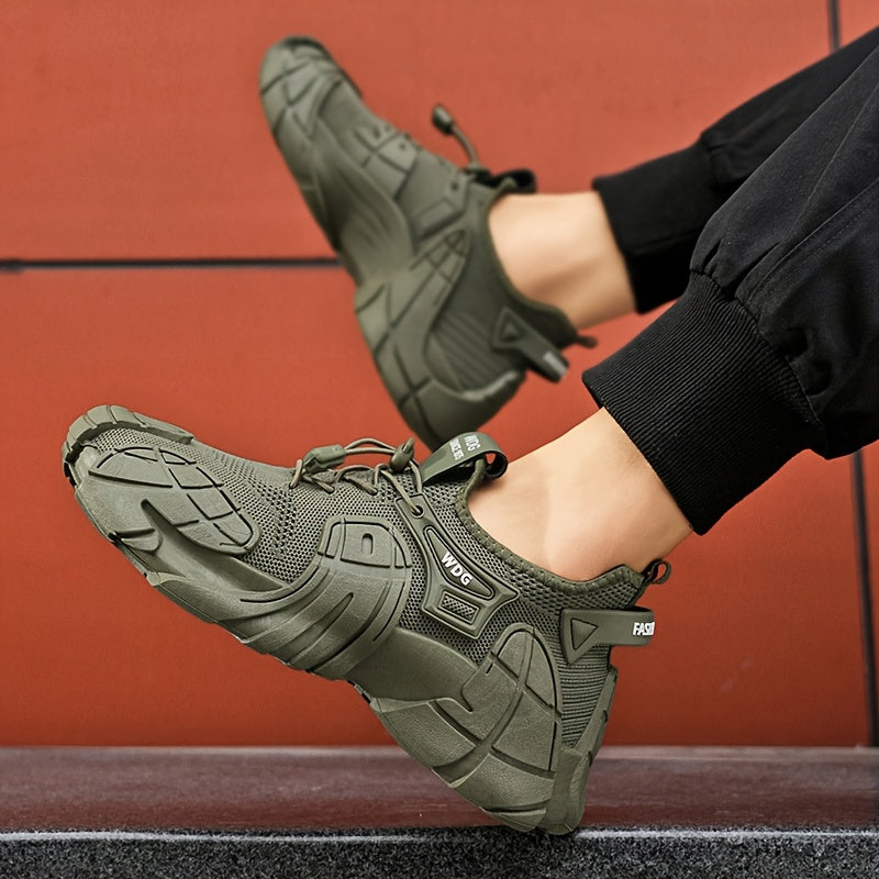 Ama-Sneakers Agqokiwe Aphefumulayo Amadoda - Okuthambile Okungasheleli Okuluhlaza Okwe-Olive