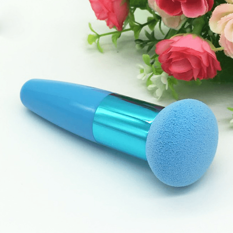 1pc Premium Mushroom-Shaped Foundation Makeup Sponge with Handle - Soft, Gentle, Unscented, NR Natural Latex, Easy to Clean, Perfect for Flawless Makeup Application - Beauty Blender Cosmetics - The Superior Findings Depot