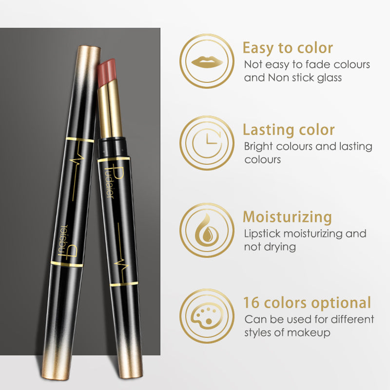 1pc 16 Color New Double Ended Nude Lasting Matte Waterproof Lipliner and Lipstick Pencils - The Superior Findings Depot