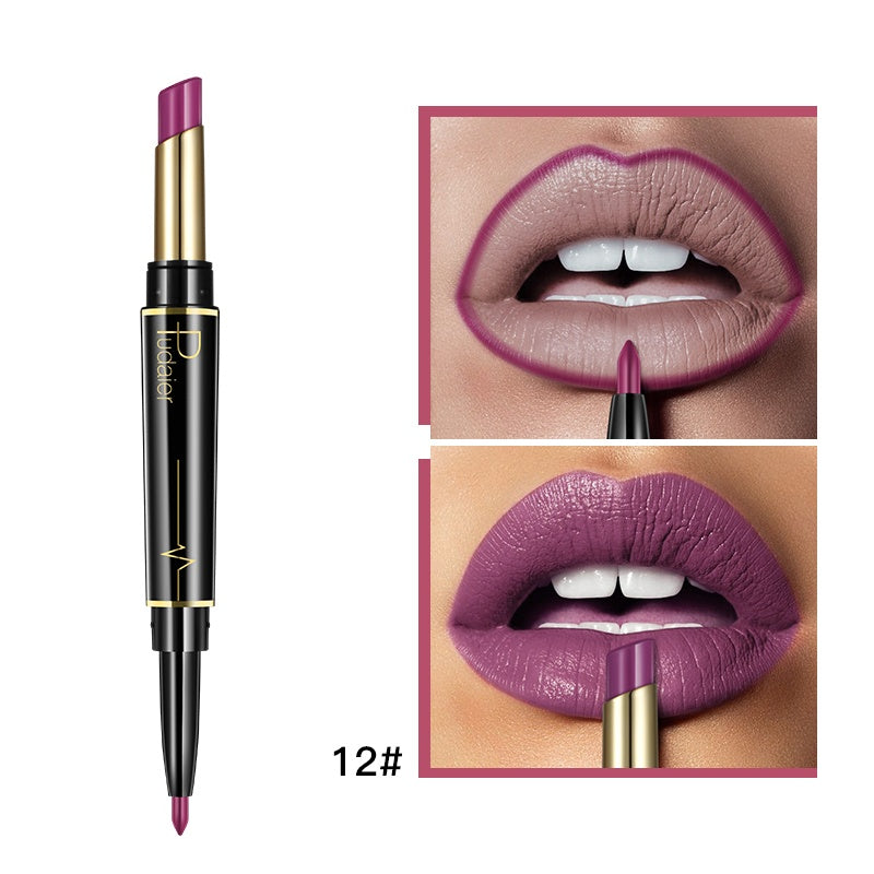 1pc 16 Color New Double Ended Nude Lasting Matte Waterproof Lipliner and Lipstick Pencils - The Superior Findings Depot