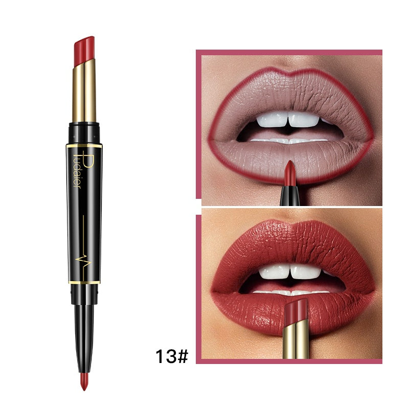 1pc 16 Color New Double Ended Nude Lasting Matte Waterproof Lipliner and Lipstick Pencils - The Superior Findings Depot