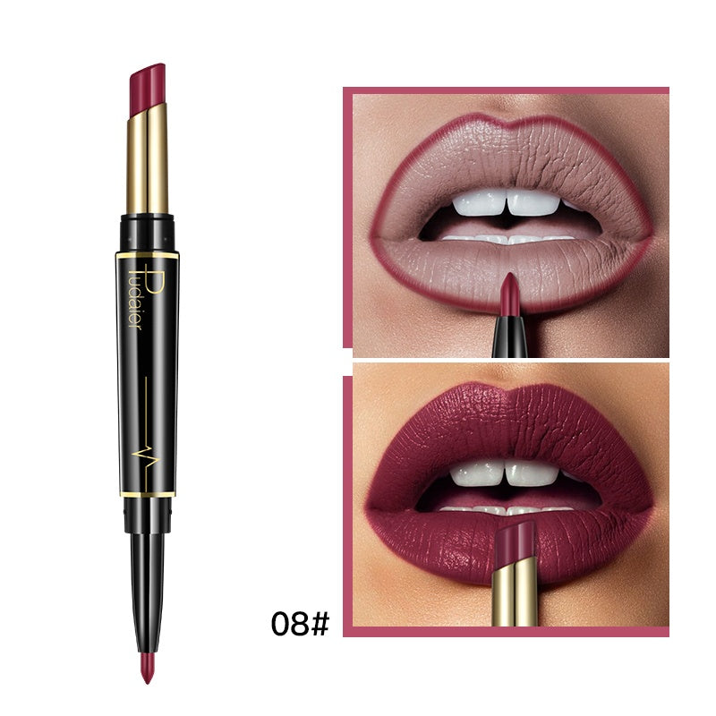 1pc 16 Color New Double Ended Nude Lasting Matte Waterproof Lipliner and Lipstick Pencils - The Superior Findings Depot