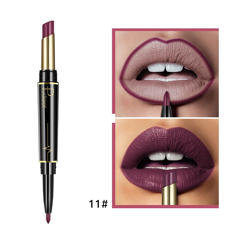 1pc 16 Color New Double Ended Nude Lasting Matte Waterproof Lipliner and Lipstick Pencils - The Superior Findings Depot