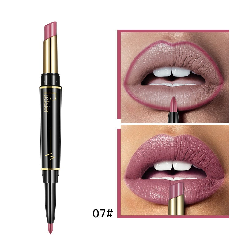 1pc 16 Color New Double Ended Nude Lasting Matte Waterproof Lipliner and Lipstick Pencils - The Superior Findings Depot