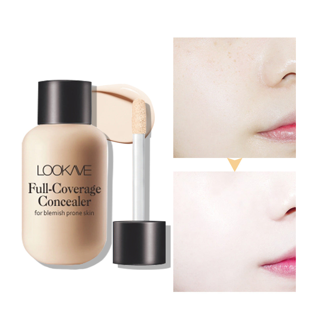 Lightweight Small Mini Bottle Liquid Concealer - Full Coverage For Acne, Dark Circles, And Blemishes, Travel Size - The Superior Findings Depot