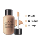 Lightweight Small Mini Bottle Liquid Concealer - Full Coverage For Acne, Dark Circles, And Blemishes, Travel Size - The Superior Findings Depot