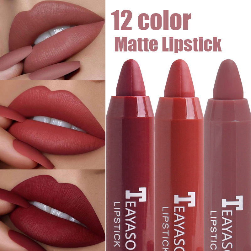 1PC Sexy Matte Lipstick Waterproof Long Lasting Color Rendering Non-stick Velvet Lips Liner Pencil Woman Makeup Cosmetics Valentine's Day Gifts - The Superior Findings Depot