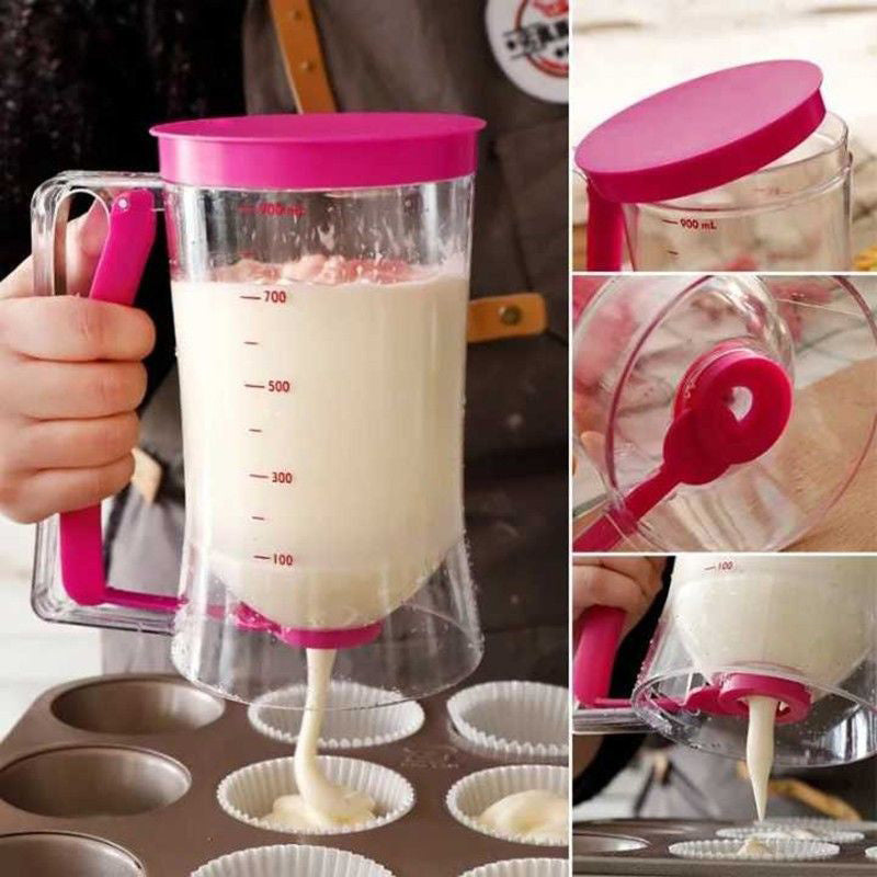 Accurate Cupcake Batter Dispenser Tool - Easy Mess-Free Measuring Funnel with Handheld Design for Perfect Baking Results - Essential Kitchen Gadget for Home Bakers - The Superior Findings Depot