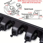 1pc Broom Holder, Wall Mounted Garden Tool Organizer, Home Laundry Room, Closet, Shed, Garage Organization And Storage Utility Rack, 5 Slots & 6 Hooks - The Superior Findings Depot