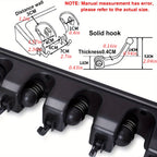 1pc Broom Holder, Wall Mounted Garden Tool Organizer, Home Laundry Room, Closet, Shed, Garage Organization And Storage Utility Rack, 5 Slots & 6 Hooks - The Superior Findings Depot