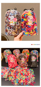 100 Pcs/Bag Children Cute Cartoon Elastic Hair Bands, Girls Lovely Srunchies Rubber Bands, Kid Hair Accessories, Ideal choice for Gifts - The Superior Findings Depot