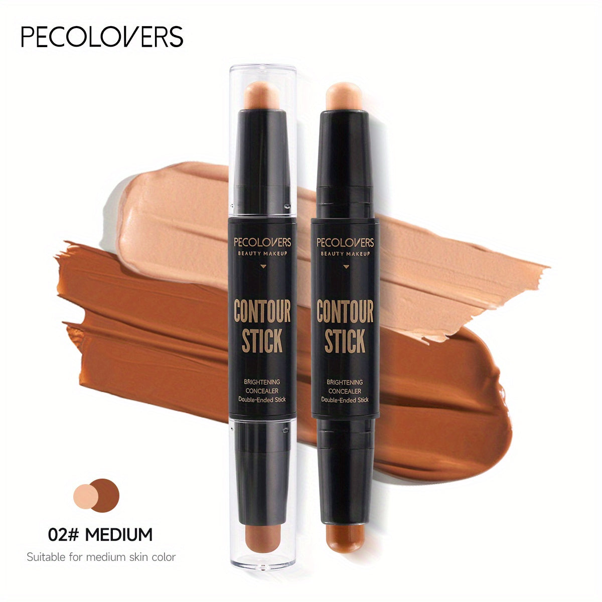 PECOLOVERS Double Head Highlight Pen Face Make Up Liquid Waterproof Contouring Foundation Contour Makeup Concealer Stick Pencil Cosmetics - The Superior Findings Depot
