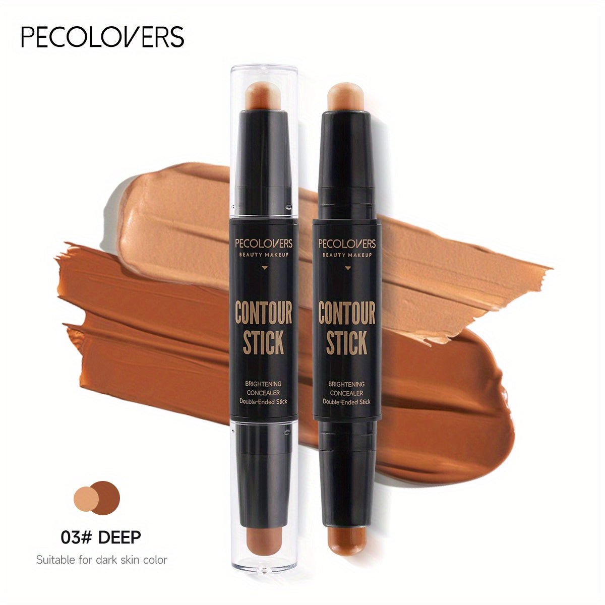 PECOLOVERS Double Head Highlight Pen Face Make Up Liquid Waterproof Contouring Foundation Contour Makeup Concealer Stick Pencil Cosmetics - The Superior Findings Depot