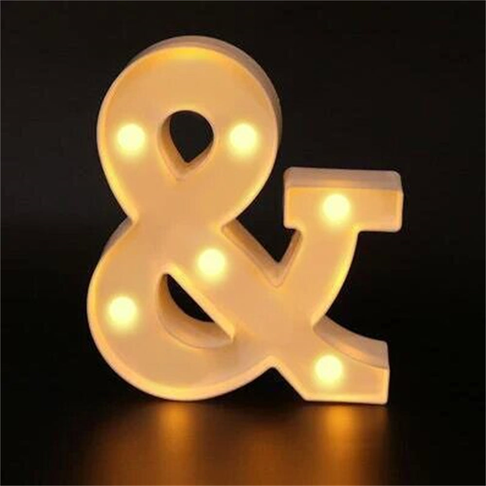 Charming 16cm LED Alphabet & Number Night Lights - Battery-Powered, Warm White Glow for Cozy Home Ambiance, Weddings, Birthdays, Christmas Decor - High-Quality, Easy to Install, Lights for Decoration - The Superior Findings Depot