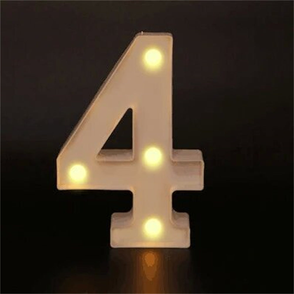 Charming 16cm LED Alphabet & Number Night Lights - Battery-Powered, Warm White Glow for Cozy Home Ambiance, Weddings, Birthdays, Christmas Decor - High-Quality, Easy to Install, Lights for Decoration - The Superior Findings Depot