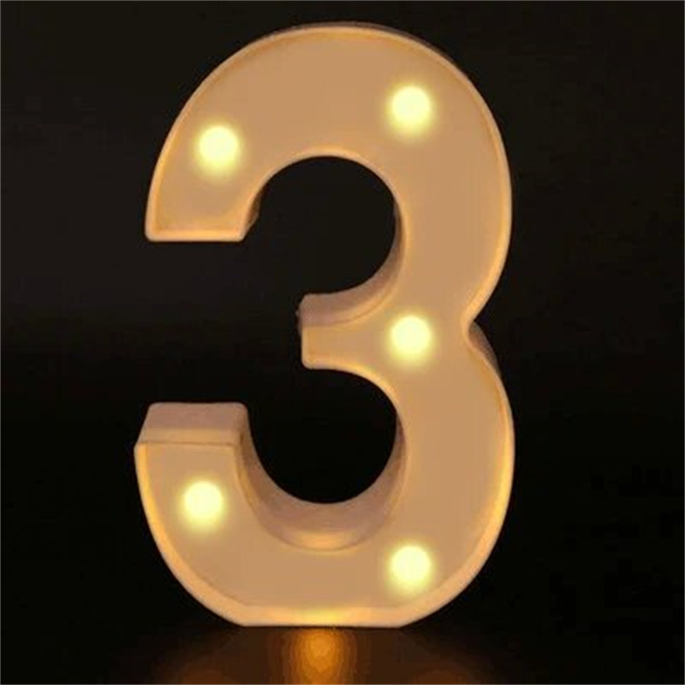 Charming 16cm LED Alphabet & Number Night Lights - Battery-Powered, Warm White Glow for Cozy Home Ambiance, Weddings, Birthdays, Christmas Decor - High-Quality, Easy to Install, Lights for Decoration - The Superior Findings Depot