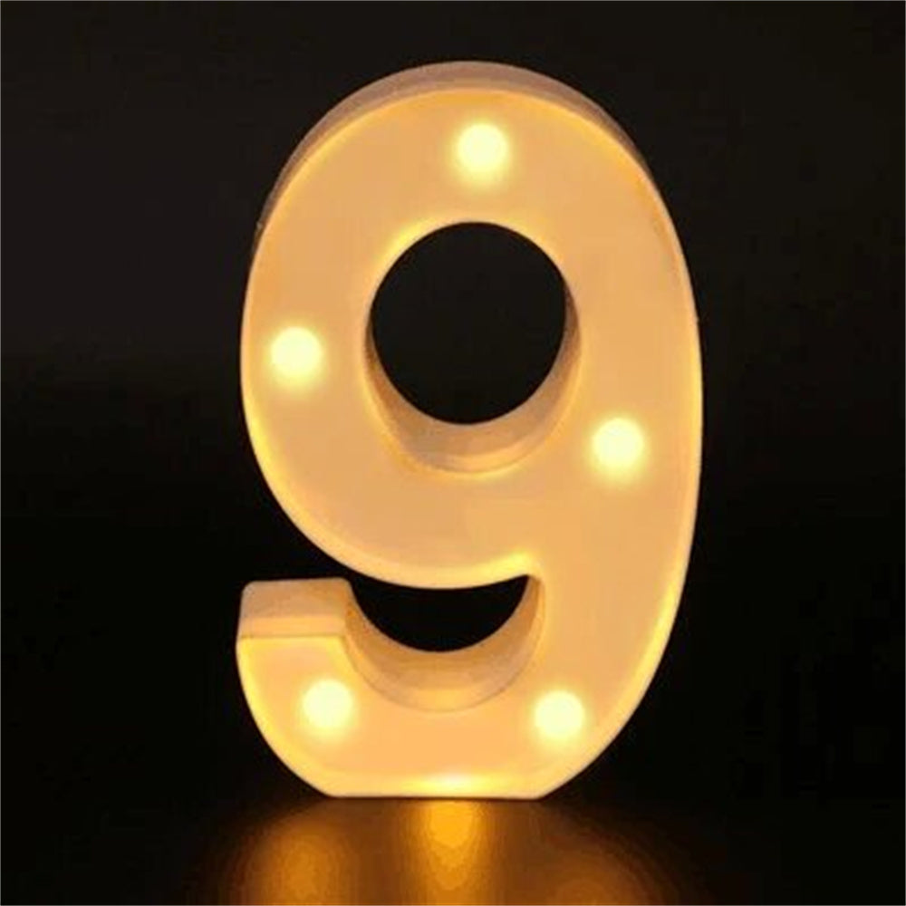 Charming 16cm LED Alphabet & Number Night Lights - Battery-Powered, Warm White Glow for Cozy Home Ambiance, Weddings, Birthdays, Christmas Decor - High-Quality, Easy to Install, Lights for Decoration - The Superior Findings Depot