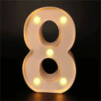 Charming 16cm LED Alphabet & Number Night Lights - Battery-Powered, Warm White Glow for Cozy Home Ambiance, Weddings, Birthdays, Christmas Decor - High-Quality, Easy to Install, Lights for Decoration - The Superior Findings Depot