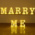 Charming 16cm LED Alphabet & Number Night Lights - Battery-Powered, Warm White Glow for Cozy Home Ambiance, Weddings, Birthdays, Christmas Decor - High-Quality, Easy to Install, Lights for Decoration - The Superior Findings Depot