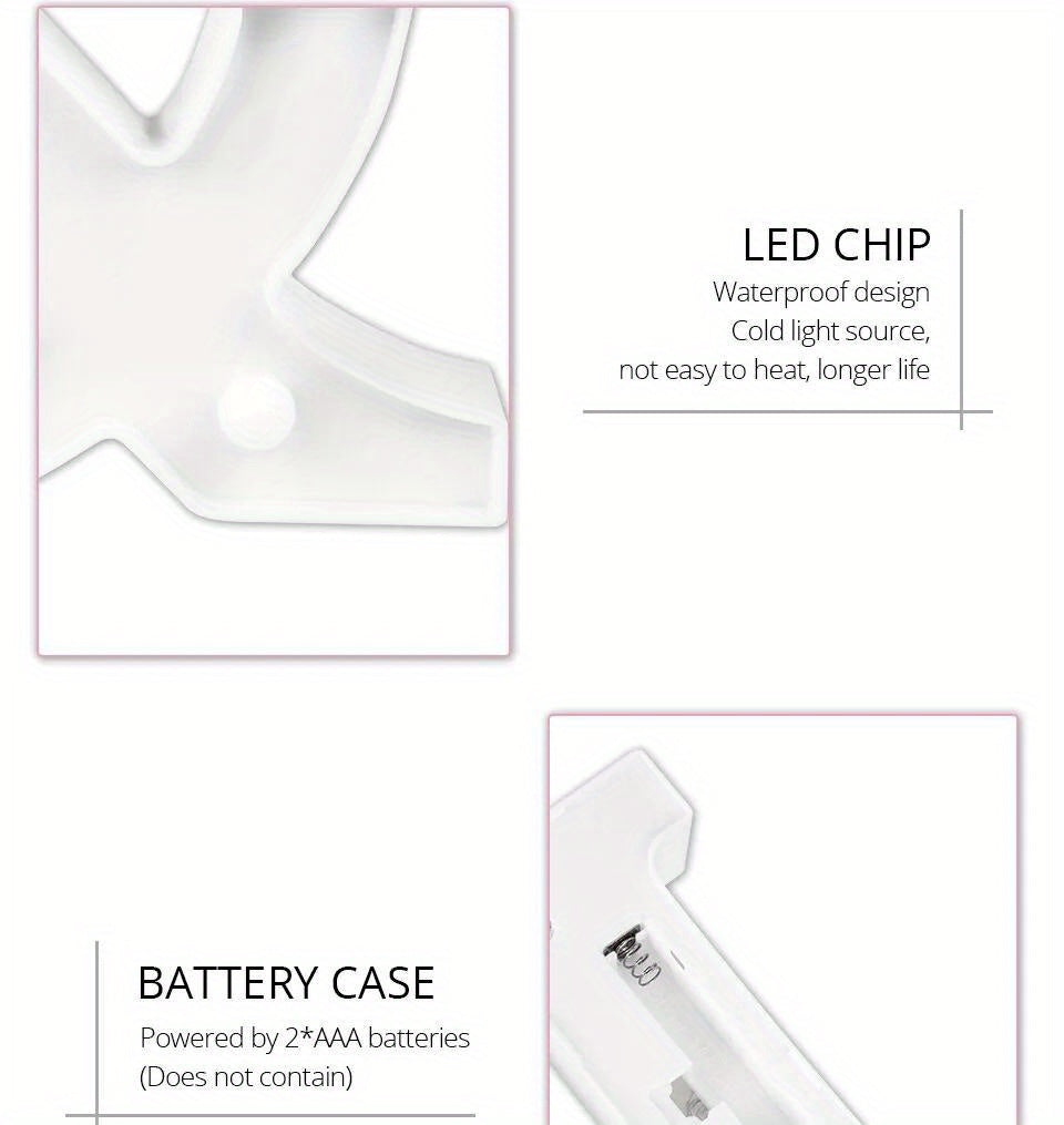 Charming 16cm LED Alphabet & Number Night Lights - Battery-Powered, Warm White Glow for Cozy Home Ambiance, Weddings, Birthdays, Christmas Decor - High-Quality, Easy to Install, Lights for Decoration - The Superior Findings Depot