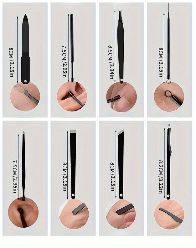 A Set of Nail Clippers And Grooming Tools with 8/15/24pcs, Includes a Portable Travel Case, Clippers, And Scissors, a Professional Foot Nail Trimming Kit, And a Travel Grooming Tool Set. - The Superior Findings Depot