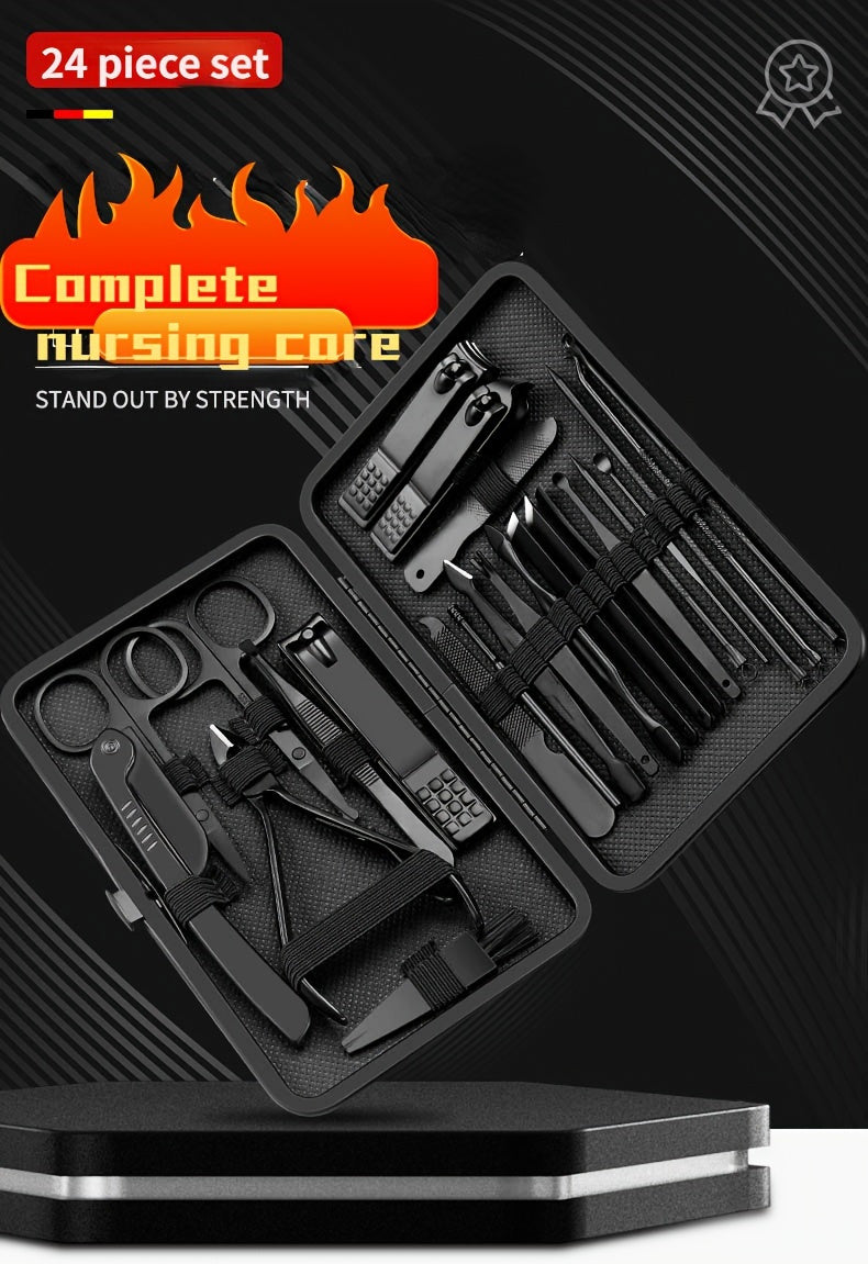 A Set of Nail Clippers And Grooming Tools with 8/15/24pcs, Includes a Portable Travel Case, Clippers, And Scissors, a Professional Foot Nail Trimming Kit, And a Travel Grooming Tool Set. - The Superior Findings Depot