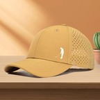 [Ideal Gift] 1pc Men's Quick-Dry Golf Cap with Perforated Mesh Back & Golf Swing Design - Breathable Trucker Hat, Lightweight All-Weather Golf Hat for Golfers, Casual Outfits - Available In, Navy, Olive, Brown, Green, Red, -