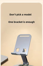 360-Degree Rotating Metal Phone Stand - Compact, Foldable & Portable Desktop Holder for All Smartphones and Tablets, Ideal Office Accessory - The Superior Findings Depot