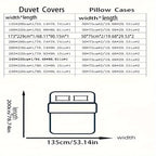 3pcs 100% Polyester Brushed Bedding Set, Floral Plant Print, Duvet Cover with 2 Pillowcases, Zipper Closure, Breathable, Machine Washable, Home Hotel Bedding Kit - The Superior Findings Depot