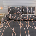 3pcs 100% Polyester Brushed Bedding Set, Floral Plant Print, Duvet Cover with 2 Pillowcases, Zipper Closure, Breathable, Machine Washable, Home Hotel Bedding Kit - The Superior Findings Depot