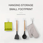 1pc Multi-Functional Kitchen Utensil Holder - 4 Slots White/Green